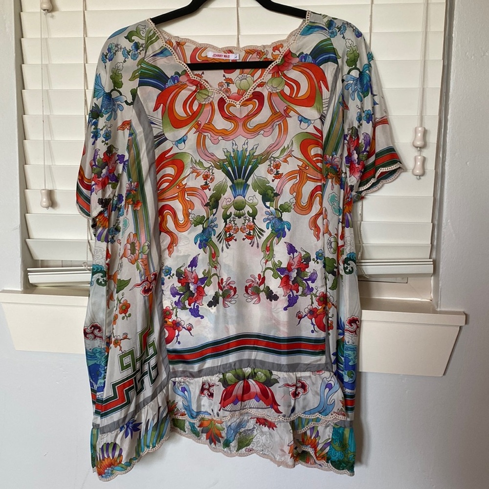 Johnny Was Silk Blouse